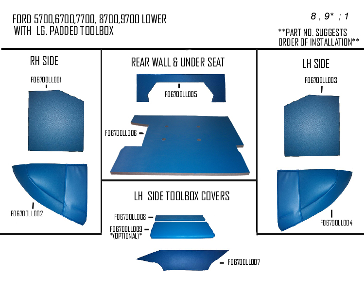 FORD 6700-9700 SERIES 1 LOWER KIT (BLUE) Questions & Answers